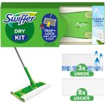 Market - Curatenie si intretinere casa - Produse menaj - Mopuri - Trusa de baza cu Mop Uscat/Umed Swiffer Trap & Lock 1 Mop, 8 Rezerve lavete uscate + 3 Rezerve lavete umede - Infinity.ro