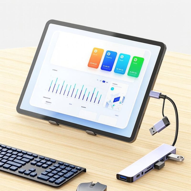 PC, gaming si accesorii - Retelistica - Hub-uri - Adaptor Hub USB-C 3.1 Multiport 8-in-2 NewEvo® - Infinity.ro