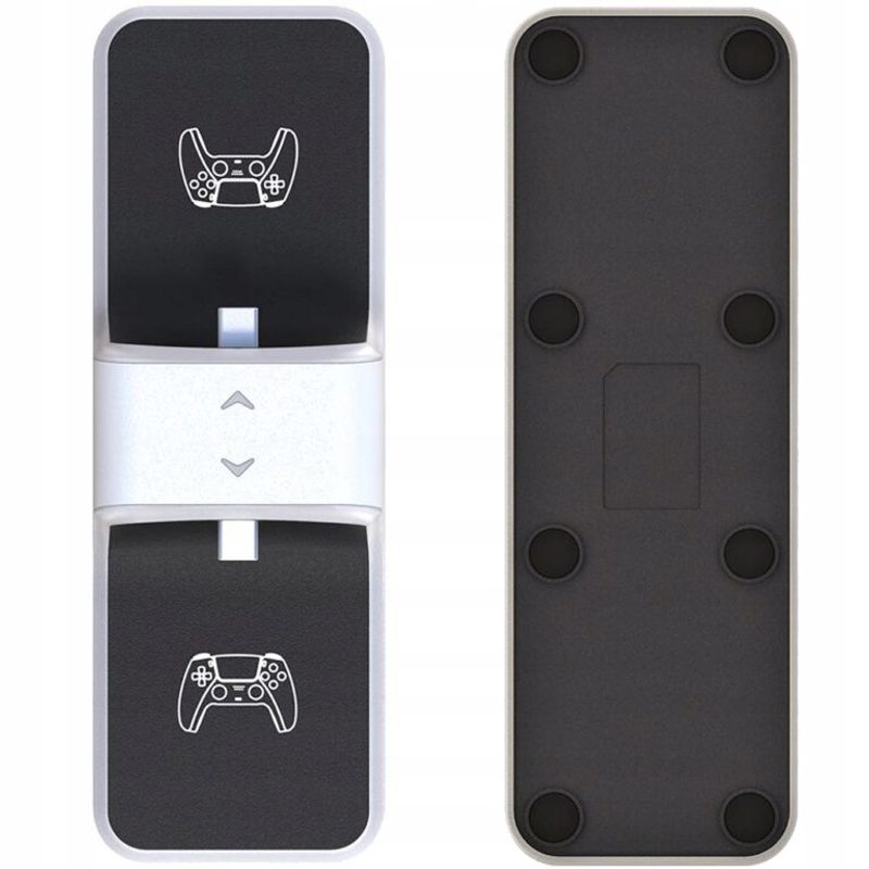 PC, gaming si accesorii - Gaming - Accesorii gaming - Accesorii console gaming - Statie de incarcare controller PS5 Honcam, stand dublu, incarcare rapida, indicator incarcare, Alb/Negru - Infinity.ro