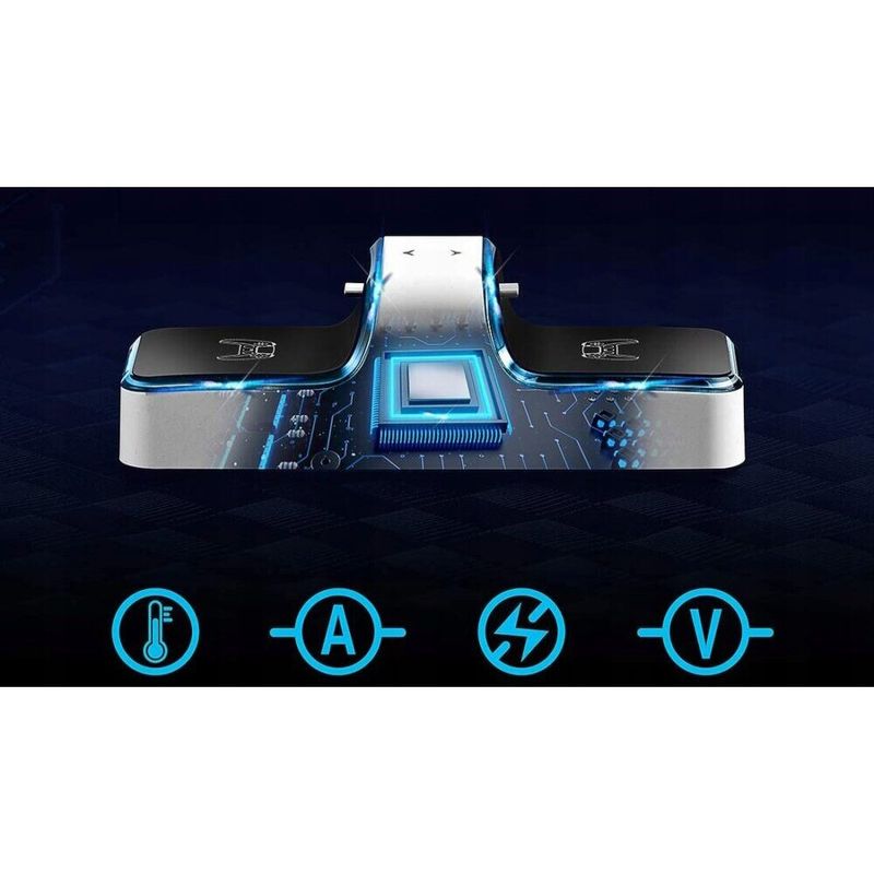 PC, gaming si accesorii - Gaming - Accesorii gaming - Accesorii console gaming - Statie de incarcare controller PS5 Honcam, stand dublu, incarcare rapida, indicator incarcare, Alb/Negru - Infinity.ro