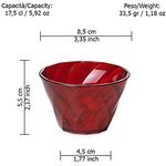 Casa si Gradina - Bucatarie si vesela - Vesela si tacamuri - Farfurii si boluri - Bol DIAMOND rotund, d8,5 x h5,5 cm, 17,5 cl, rosu - Infinity.ro