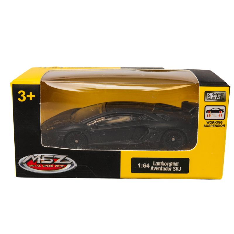Jucarii, Copii si Bebe - Jucarii si jocuri - Vehicule si jucarii cu telecomanda - Masinute - Masinuta Lamborghini Aventador SVJ MSZ 1:64 Negru - Infinity.ro