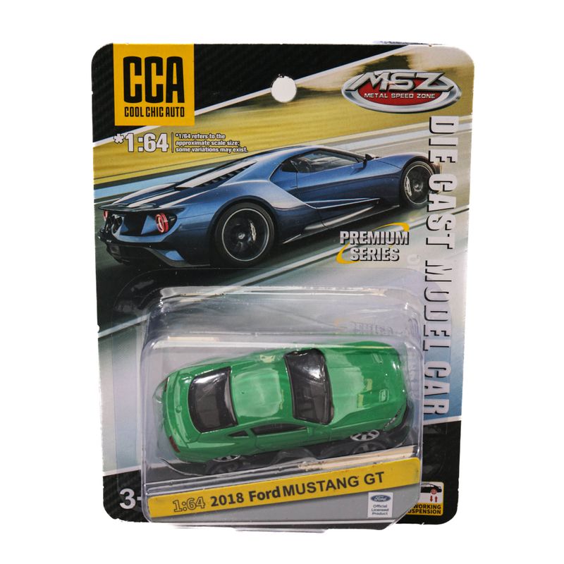 Jucarii, Copii si Bebe - Jucarii si jocuri - Vehicule si jucarii cu telecomanda - Masinute - Masinuta 2018 Ford Mustang GT MSZ 1:64 Verde - Infinity.ro