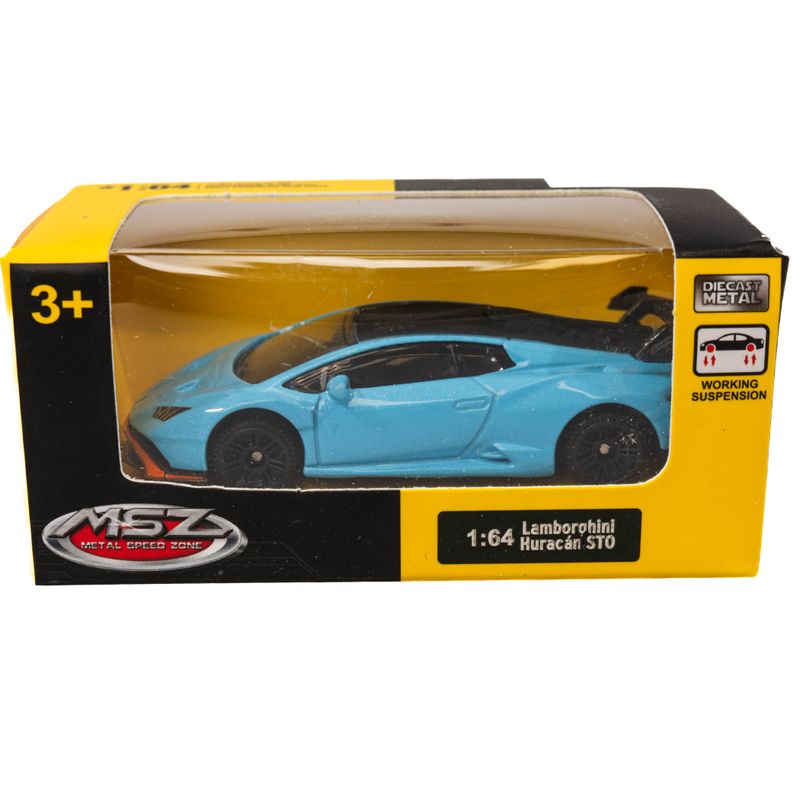 Jucarii, Copii si Bebe - Jucarii si jocuri - Vehicule si jucarii cu telecomanda - Masinute - Masinuta Lamborghini Huracon STO MSZ  1:64 Albastru - Infinity.ro