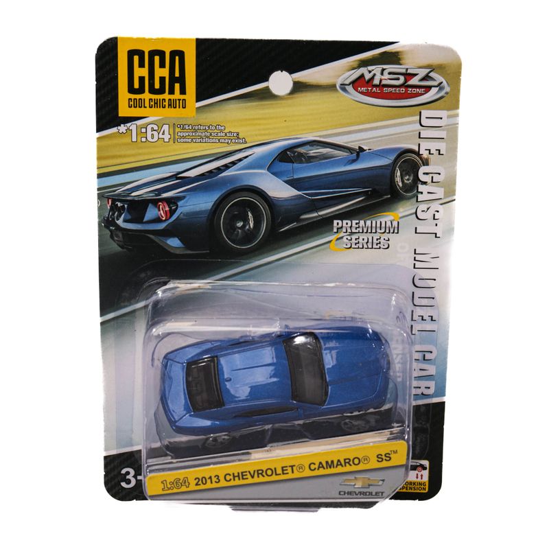 Jucarii, Copii si Bebe - Jucarii si jocuri - Vehicule si jucarii cu telecomanda - Masinute - Masinuta 2013 Chevrolet Camaro SS MSZ 1:64 Albastru - Infinity.ro