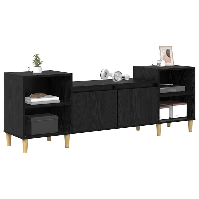 Casa si Gradina - Mobilier - Comode si corpuri - Comode - Cabinet TV Stejar Negru 160 x 35 x 55 cm Lemn compozit - Infinity.ro