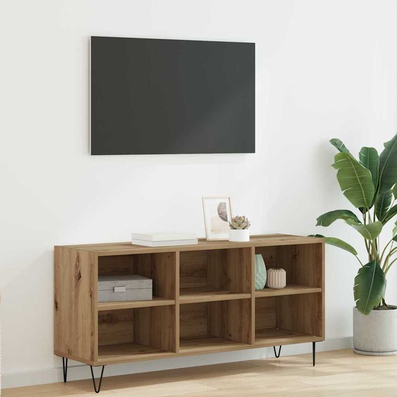 Casa si Gradina - Mobilier - Comode si corpuri - Comode - Cabinet TV Stejar Artizanal 103,5 x 30 x 50 cm Lemn compozit - Infinity.ro