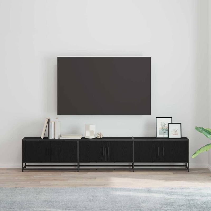 Casa si Gradina - Mobilier - Comode si corpuri - Comode - Cabinet TV Stejar negru 210 x 35 x 41 cm Lemn compozit - Infinity.ro