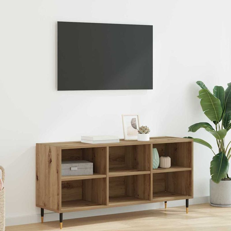 Casa si Gradina - Mobilier - Comode si corpuri - Comode - Cabinet TV Stejar Artizanal 103,5 x 30 x 50 cm Lemn compozit - Infinity.ro