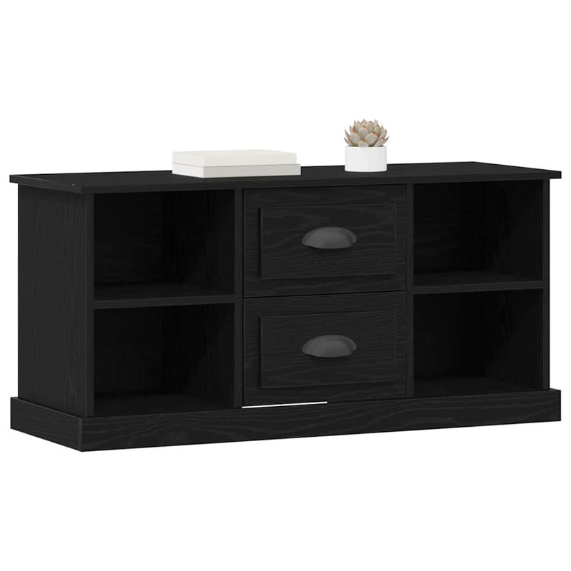 Casa si Gradina - Mobilier - Comode si corpuri - Comode - Cabinet TV Stejar Negru 99,5 x 35,5 x 48 cm Lemn compozit - Infinity.ro
