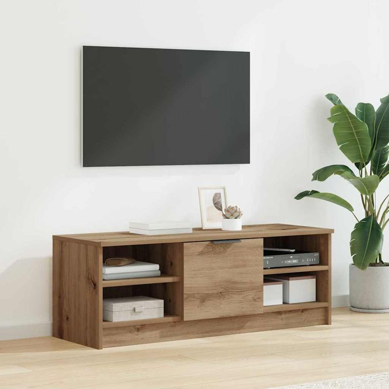 Casa si Gradina - Mobilier - Comode si corpuri - Comode - Cabinet TV Stejar Artizanal 102 x 35 x 36,5 cm Lemn compozit - Infinity.ro