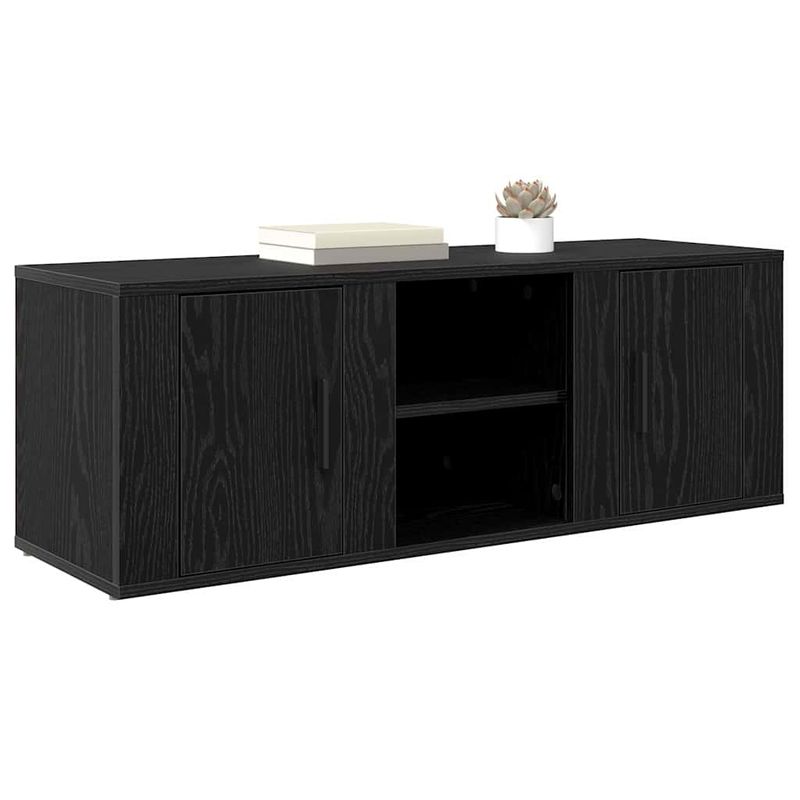 Casa si Gradina - Mobilier - Comode si corpuri - Comode - Cabinet TV Stejar Negru 100 x 31,5 x 35 cm Lemn compozit - Infinity.ro