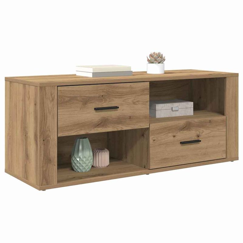 Casa si Gradina - Mobilier - Comode si corpuri - Comode - Cabinet TV Stejar Artizanal 100 x 35 x 40 cm Lemn compozit - Infinity.ro
