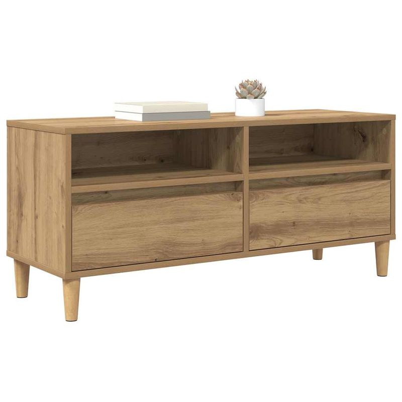 Casa si Gradina - Mobilier - Comode si corpuri - Comode - Cabinet TV Stejar Artizanal 100 x 34,5 x 44,5 cm Lemn compozit - Infinity.ro