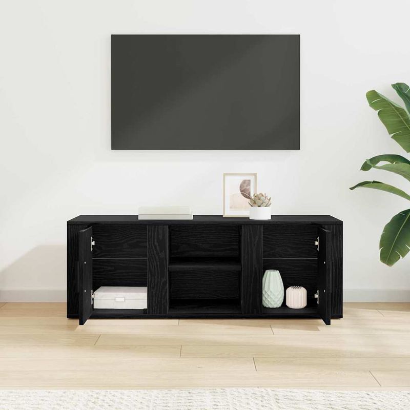 Casa si Gradina - Mobilier - Comode si corpuri - Comode - Cabinet TV Stejar Negru 100 x 31,5 x 35 cm Lemn compozit - Infinity.ro