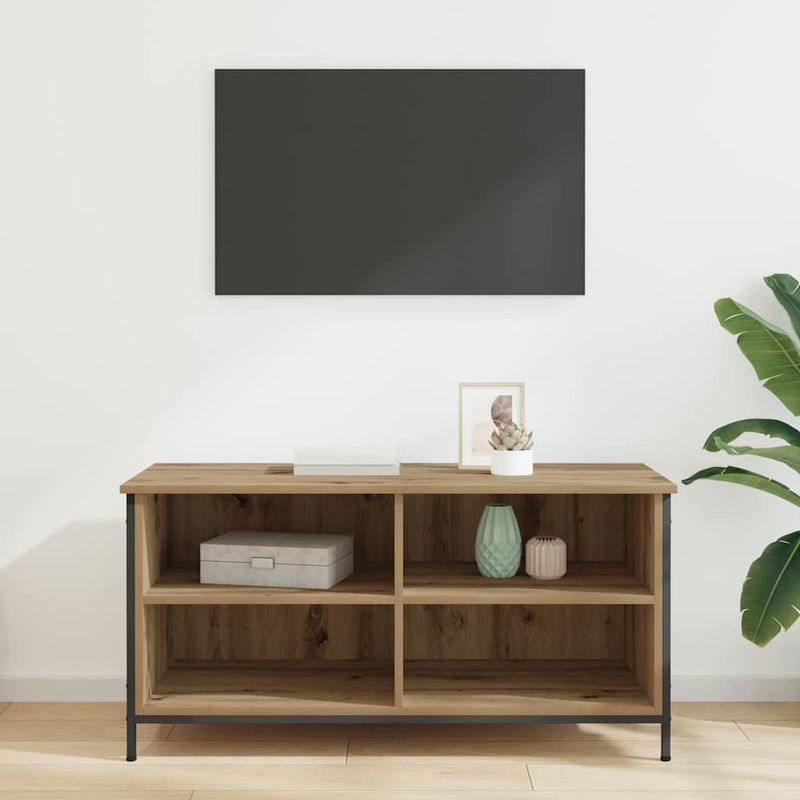 Casa si Gradina - Mobilier - Comode si corpuri - Comode - Cabinet TV Stejar Artizanal 100 x 40 x 50 cm Lemn compozit - Infinity.ro