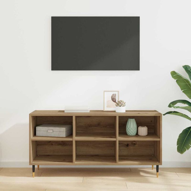 Casa si Gradina - Mobilier - Comode si corpuri - Comode - Cabinet TV Stejar Artizanal 103,5 x 30 x 50 cm Lemn compozit - Infinity.ro