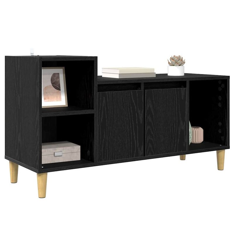 Casa si Gradina - Mobilier - Comode si corpuri - Comode - Cabinet TV Stejar Negru 100 x 35 x 55 cm Lemn compozit - Infinity.ro