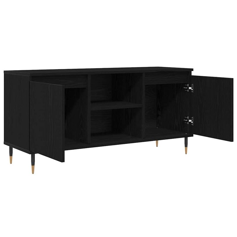 Casa si Gradina - Mobilier - Comode si corpuri - Comode - Cabinet TV Stejar Negru 104 x 35 x 50 cm Lemn compozit - Infinity.ro