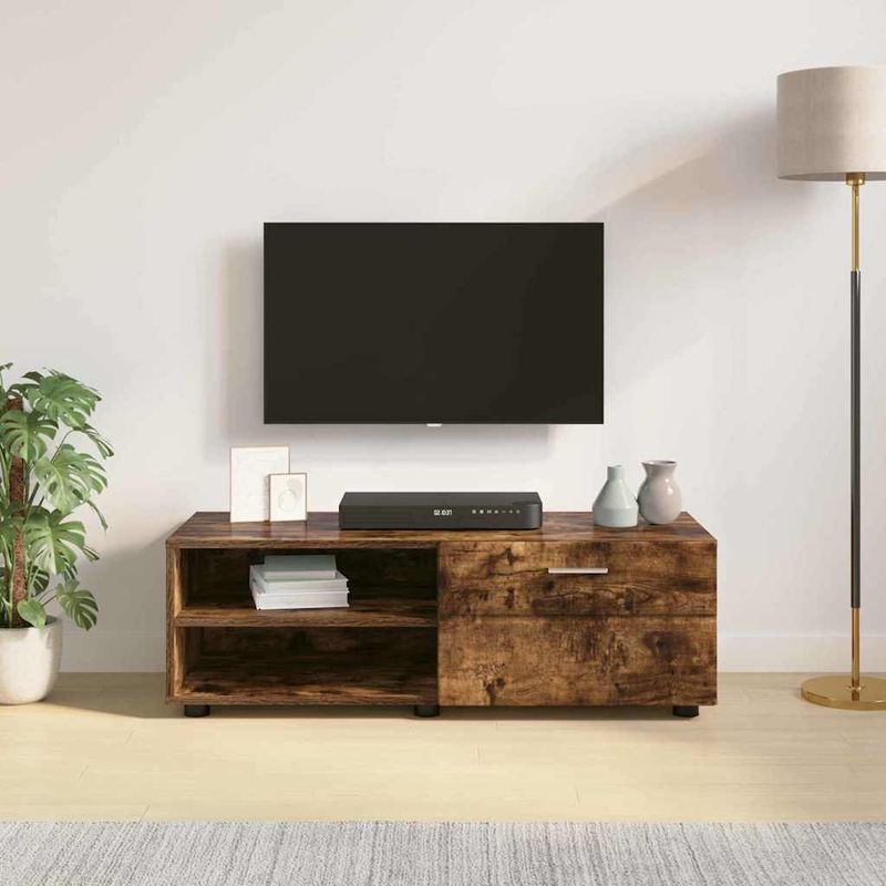 Casa si Gradina - Mobilier - Seturi de mobilier - Seturi living - Cabinet TV Stejar afumat 100.5 x 39 x 30 cm Lemn compozit - Infinity.ro