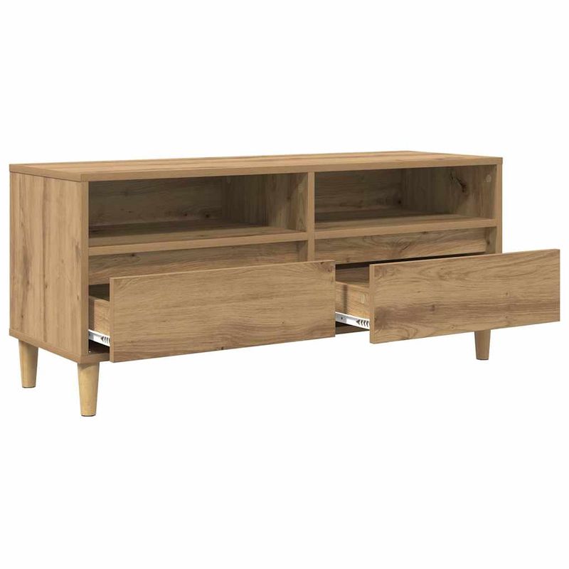 Casa si Gradina - Mobilier - Comode si corpuri - Comode - Cabinet TV Stejar Artizanal 100 x 34,5 x 44,5 cm Lemn compozit - Infinity.ro
