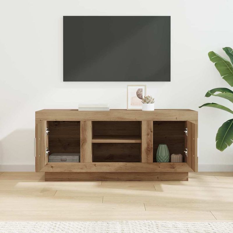 Casa si Gradina - Mobilier - Comode si corpuri - Comode - Cabinet TV Stejar Artizanal 102 x 35 x 45 cm Lemn compozit - Infinity.ro