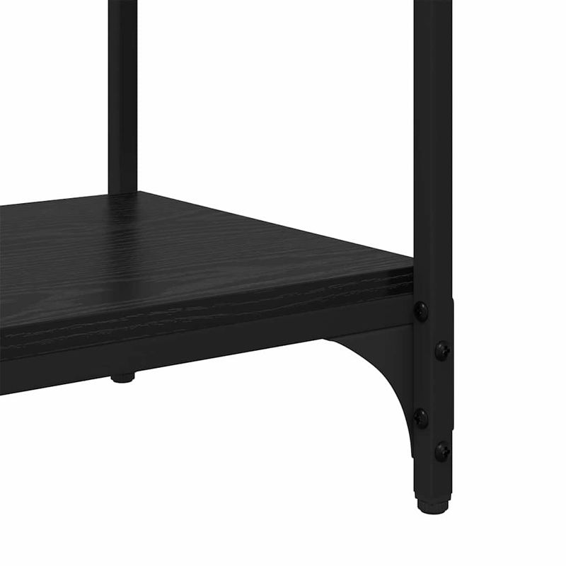 Casa si Gradina - Mobilier - Biblioteci si rafturi - Biblioteci - Cabinet TV Stejar Negru 100x33x41cm Lemn Ingineresc si Fier - Infinity.ro