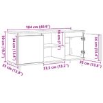 Casa si Gradina - Mobilier - Comode si corpuri - Comode - Cabinet TV Stejar Negru 104 x 35 x 50 cm Lemn compozit - Infinity.ro