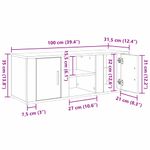 Casa si Gradina - Mobilier - Comode si corpuri - Comode - Cabinet TV Stejar Negru 100 x 31,5 x 35 cm Lemn compozit - Infinity.ro