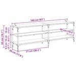 Casa si Gradina - Mobilier - Comode si corpuri - Comode - Cabinet TV Stejar Artizanal 160 x 30 x 50 cm - Infinity.ro