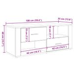 Casa si Gradina - Mobilier - Comode si corpuri - Comode - Cabinet TV Stejar Artizanal 100 x 35 x 40 cm Lemn compozit - Infinity.ro