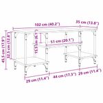 Casa si Gradina - Mobilier - Comode si corpuri - Comode - Cabinet TV Stejar Artizanal 102 x 35 x 45,5 cm - Infinity.ro