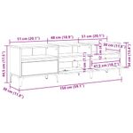Casa si Gradina - Mobilier - Comode si corpuri - Comode - Cabinet TV Stejar negru 150 x 30 x 44.5 cm Lemn compozit - Infinity.ro