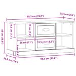 Casa si Gradina - Mobilier - Comode si corpuri - Comode - Cabinet TV Stejar Artizanal 99,5 x 35,5 x 48 cm Lemn compozit - Infinity.ro