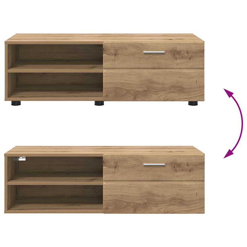 Casa si Gradina - Mobilier - Seturi de mobilier - Seturi living - Cabinet TV stejar artizanal 100.5 x 39 x 30 cm Lemn compozit - Infinity.ro