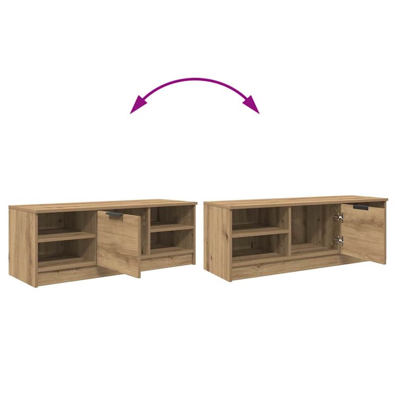 Casa si Gradina - Mobilier - Comode si corpuri - Comode - Cabinet TV Stejar Artizanal 102 x 35 x 36,5 cm Lemn compozit - Infinity.ro