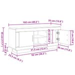 Casa si Gradina - Mobilier - Comode si corpuri - Comode - Cabinet TV Stejar Artizanal 102 x 35 x 45 cm Lemn compozit - Infinity.ro
