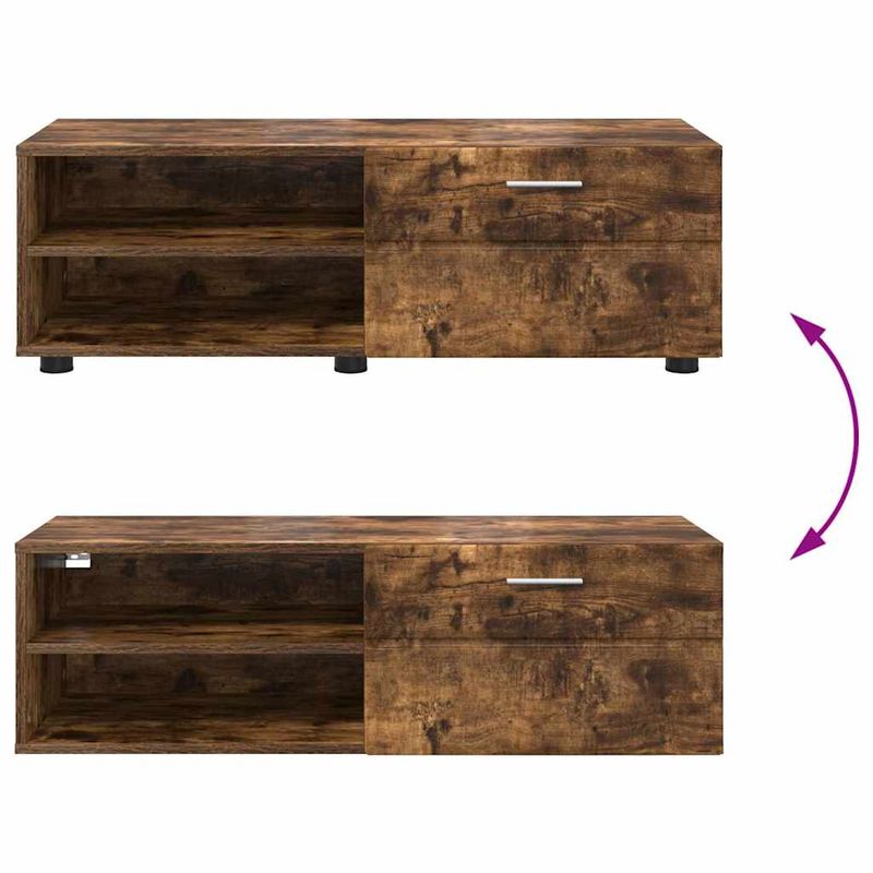 Casa si Gradina - Mobilier - Seturi de mobilier - Seturi living - Cabinet TV Stejar afumat 100.5 x 39 x 30 cm Lemn compozit - Infinity.ro