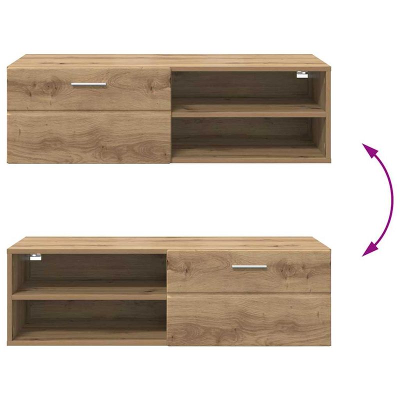 Casa si Gradina - Mobilier - Seturi de mobilier - Seturi living - Cabinet TV stejar artizanal 100.5 x 39 x 30 cm Lemn compozit - Infinity.ro