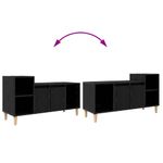 Casa si Gradina - Mobilier - Comode si corpuri - Comode - Cabinet TV Stejar Negru 100 x 35 x 55 cm Lemn compozit - Infinity.ro
