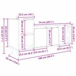 Casa si Gradina - Mobilier - Comode si corpuri - Comode - Cabinet TV Stejar Negru 100 x 35 x 55 cm Lemn compozit - Infinity.ro