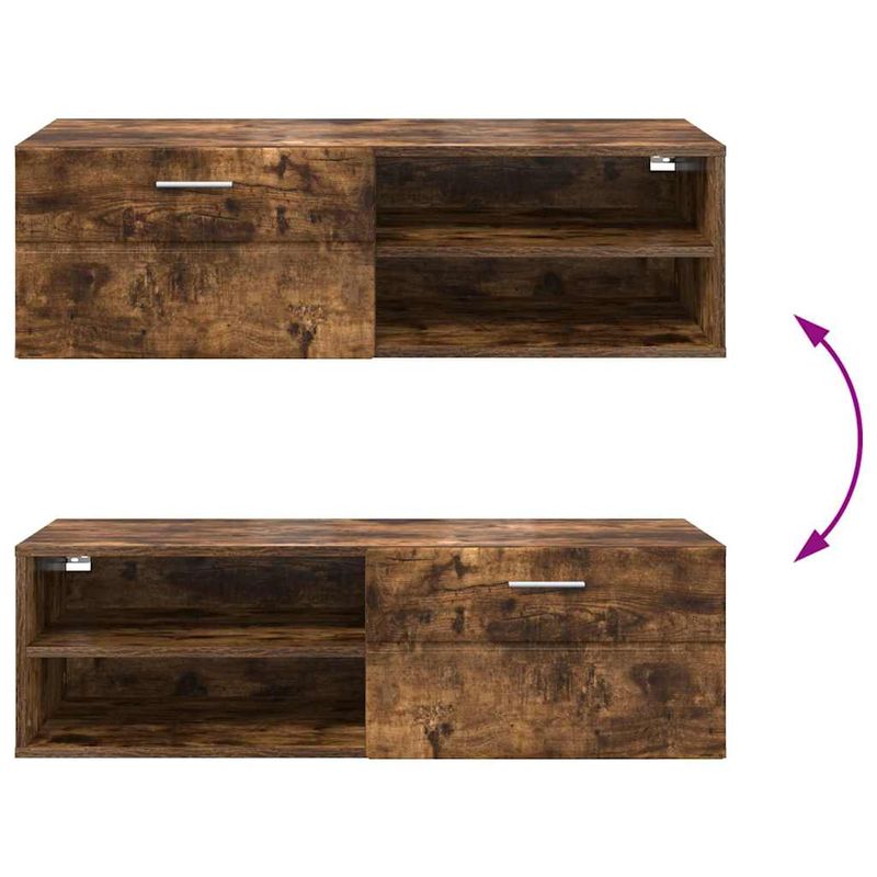 Casa si Gradina - Mobilier - Seturi de mobilier - Seturi living - Cabinet TV Stejar afumat 100.5 x 39 x 30 cm Lemn compozit - Infinity.ro
