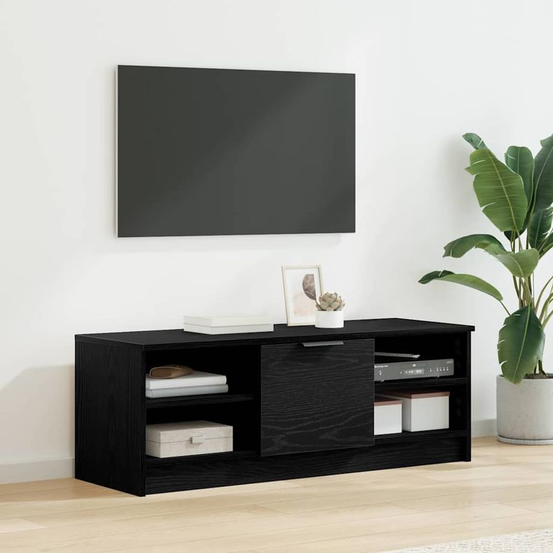 Casa si Gradina - Mobilier - Comode si corpuri - Comode - Cabinet TV Stejar Negru 102 x 35 x 36,5 cm Lemn compozit - Infinity.ro