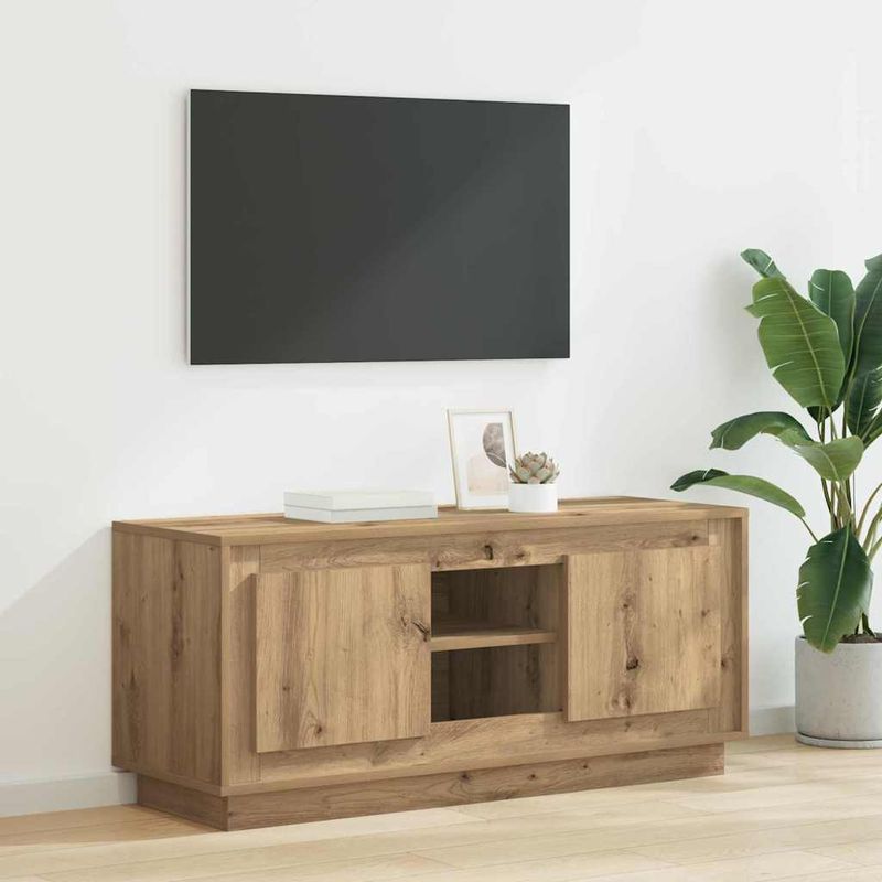 Casa si Gradina - Mobilier - Comode si corpuri - Comode - Cabinet TV Stejar Artizanal 102 x 35 x 45 cm Lemn compozit - Infinity.ro