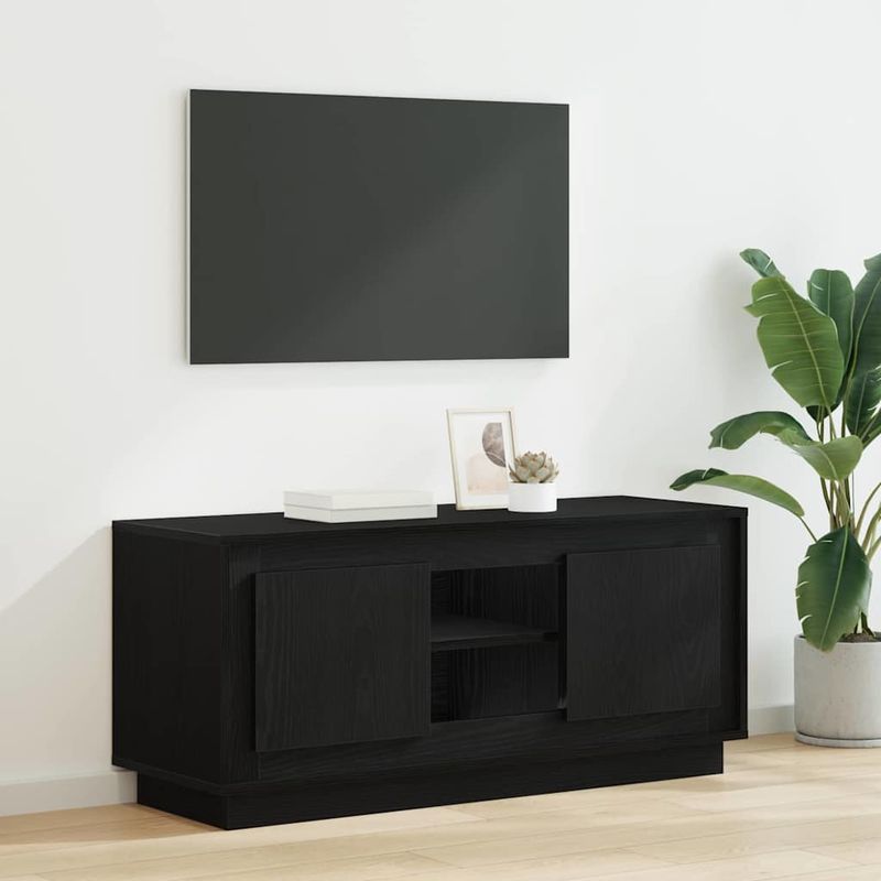 Casa si Gradina - Mobilier - Comode si corpuri - Comode - Cabinet TV Stejar Negru 102 x 35 x 45 cm Lemn compozit - Infinity.ro