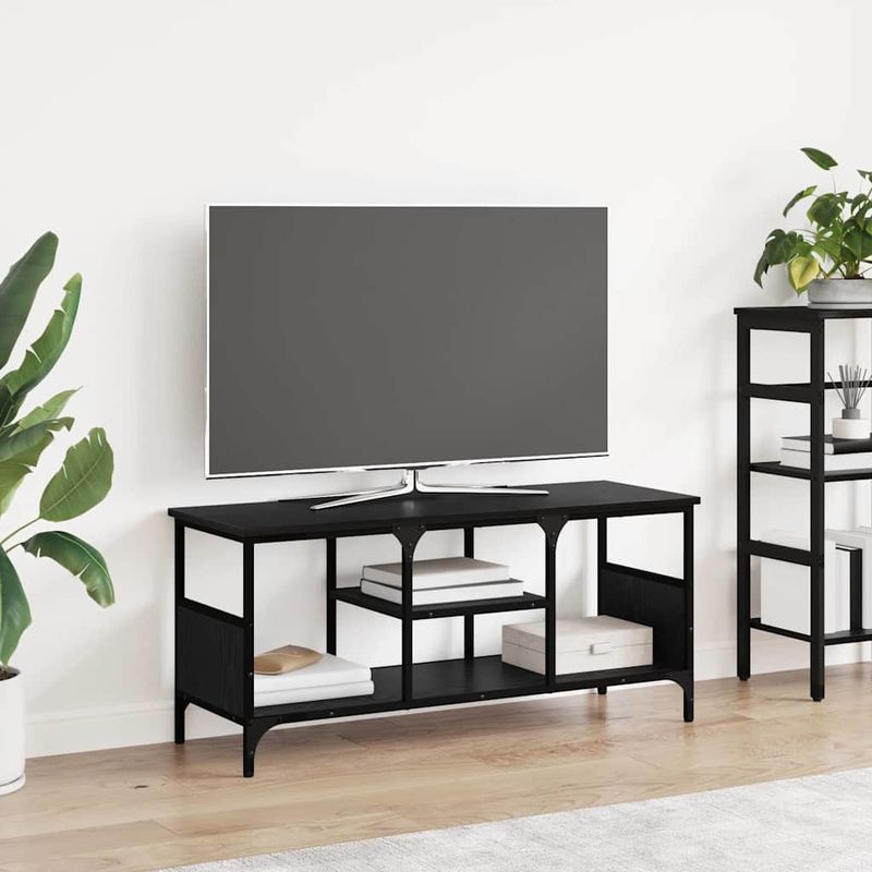 Casa si Gradina - Mobilier - Comode si corpuri - Comode - Cabinet TV Stejar Negru 100 x 35 x 45 cm - Infinity.ro
