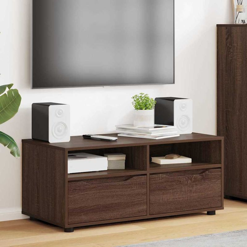 Casa si Gradina - Mobilier - Comode si corpuri - Comode - Cabinet TV Stejar inchis 100 x 48 x 43 cm Lemn compozit - Infinity.ro
