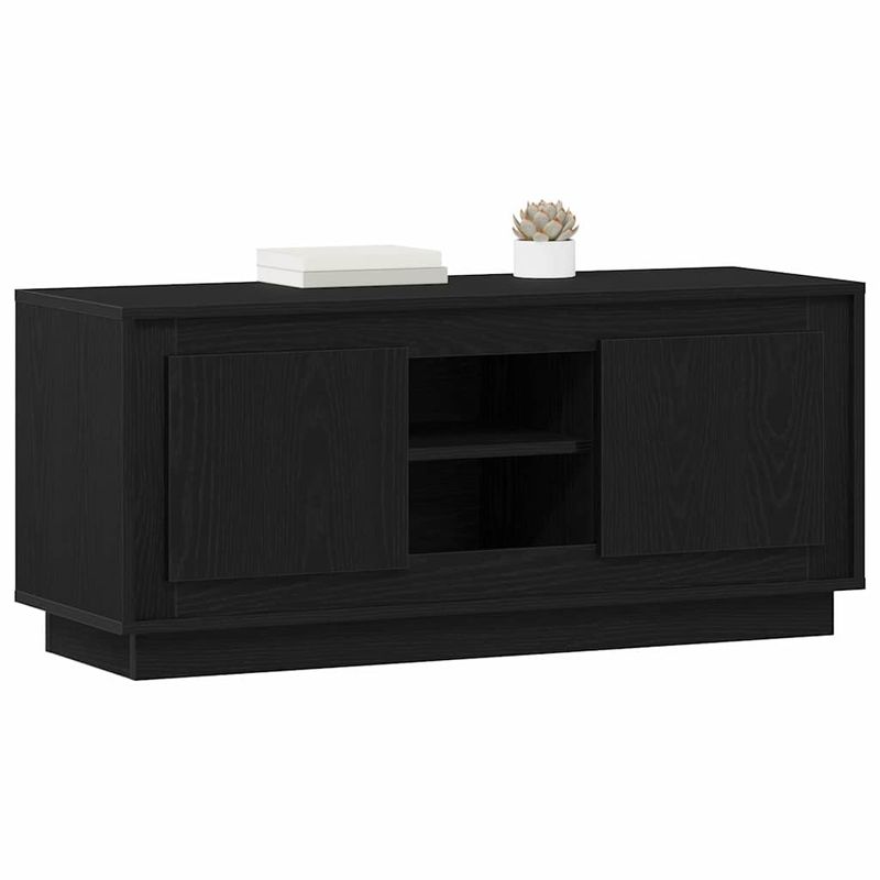 Casa si Gradina - Mobilier - Comode si corpuri - Comode - Cabinet TV Stejar Negru 102 x 35 x 45 cm Lemn compozit - Infinity.ro