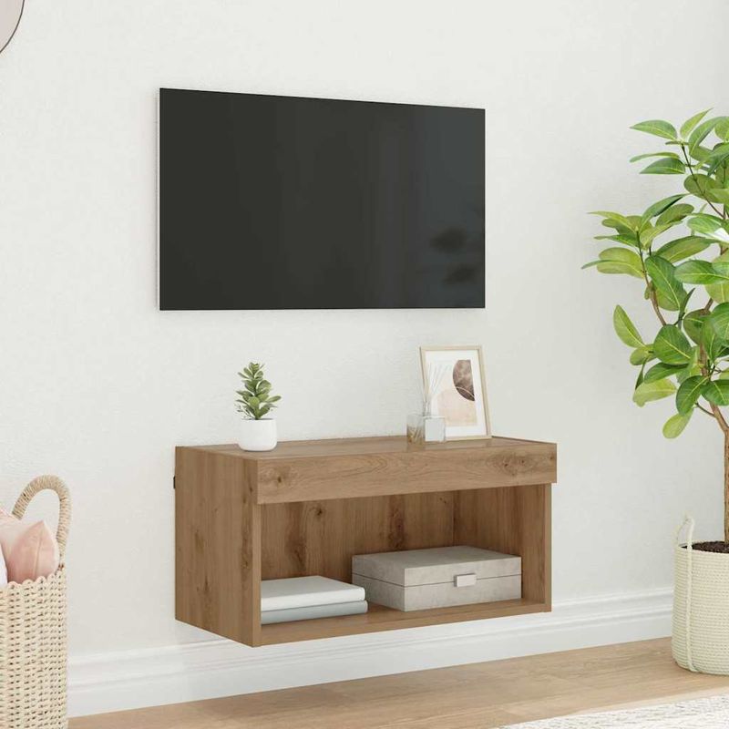 Casa si Gradina - Mobilier - Comode si corpuri - Comode - Cabinet TV Stejar Artizanal 60 x 30 x 30 cm Lemn compozit - Infinity.ro