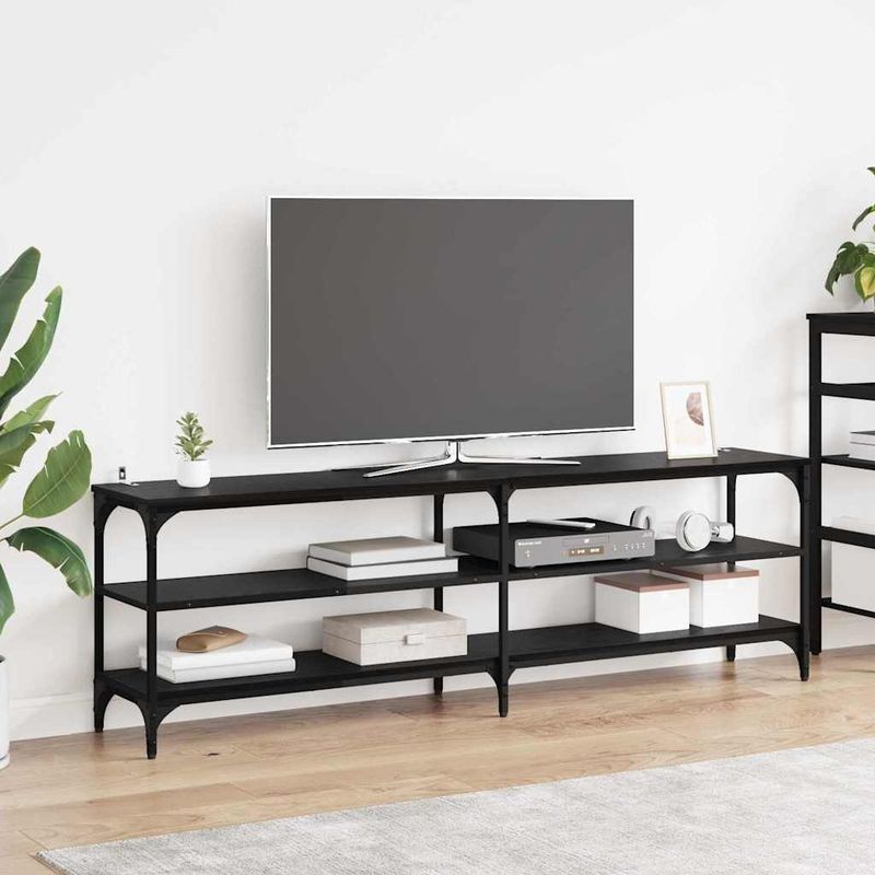 Casa si Gradina - Mobilier - Comode si corpuri - Comode - Cabinet TV Stejar Negru 160 x 30 x 50 cm - Infinity.ro